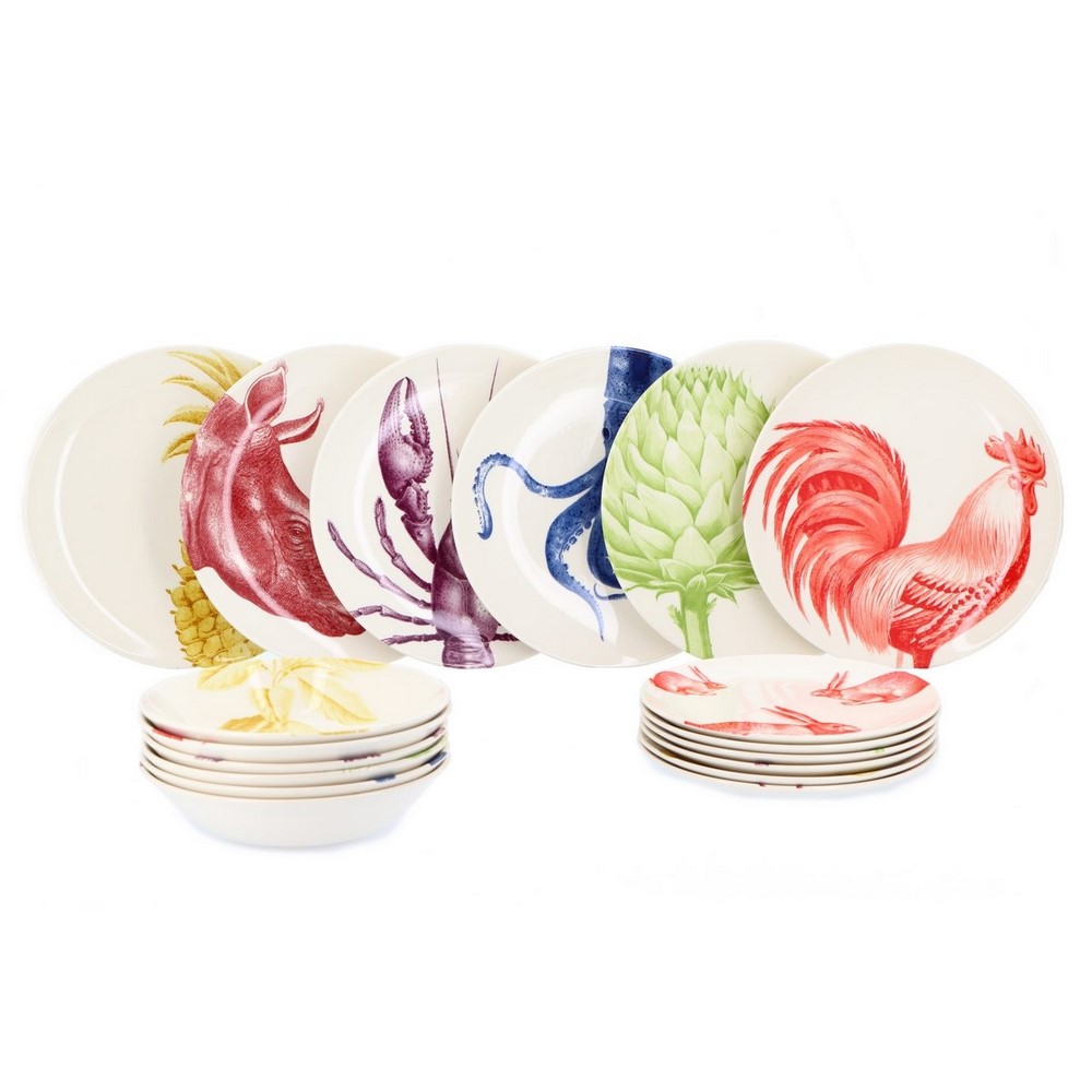 Acquista online Servizio Piatti 18 Pezzi In Porcellana - Flora e Fauna - Limited Edition Excelsa